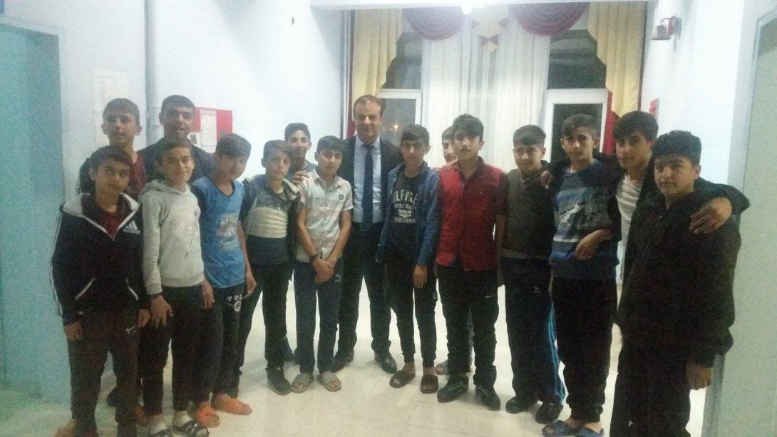 İlçe Milli Eğitim Müdürümüz Anadolu İmam Hatip Lisesi Erkek Öğrenci Yurdunu Ziyaret Etti